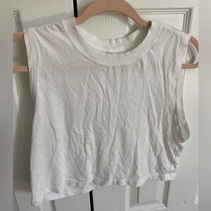 White lululemon muscle love tank